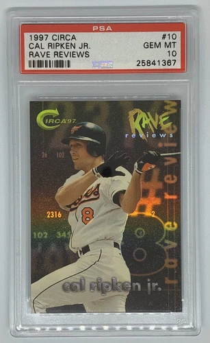 1997 Circa Rave Reviews Cal Ripken Jr. PSA 10 Gem Mint--POP 1-The Ultimate Rare!