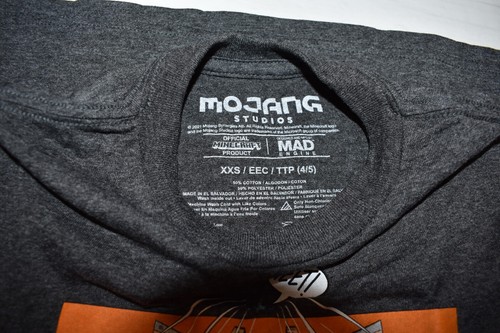 Minecraft You Boys Minecraft Long Sleeve Charcoal Heather Shirt NWT XXS (4/5) - Picture 3 of 5