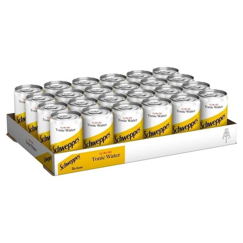 SCHWEPPES SLIMLINE TONIC WATER 24 X 150ML CARBONATED LOWCALORIE TONIC