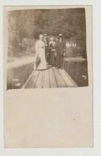 Postcard Real Photo RPPC AZO Older Folks In Old Clothes Posing c 1904-18