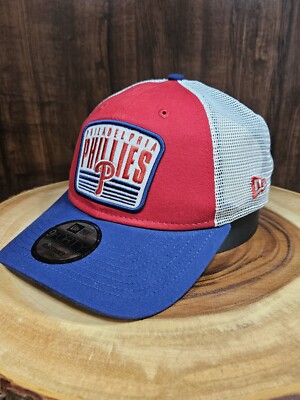 Philadelphia Phillies New Era 9Fifty Trucker Patch Snapback Adjustable Hat Cap 