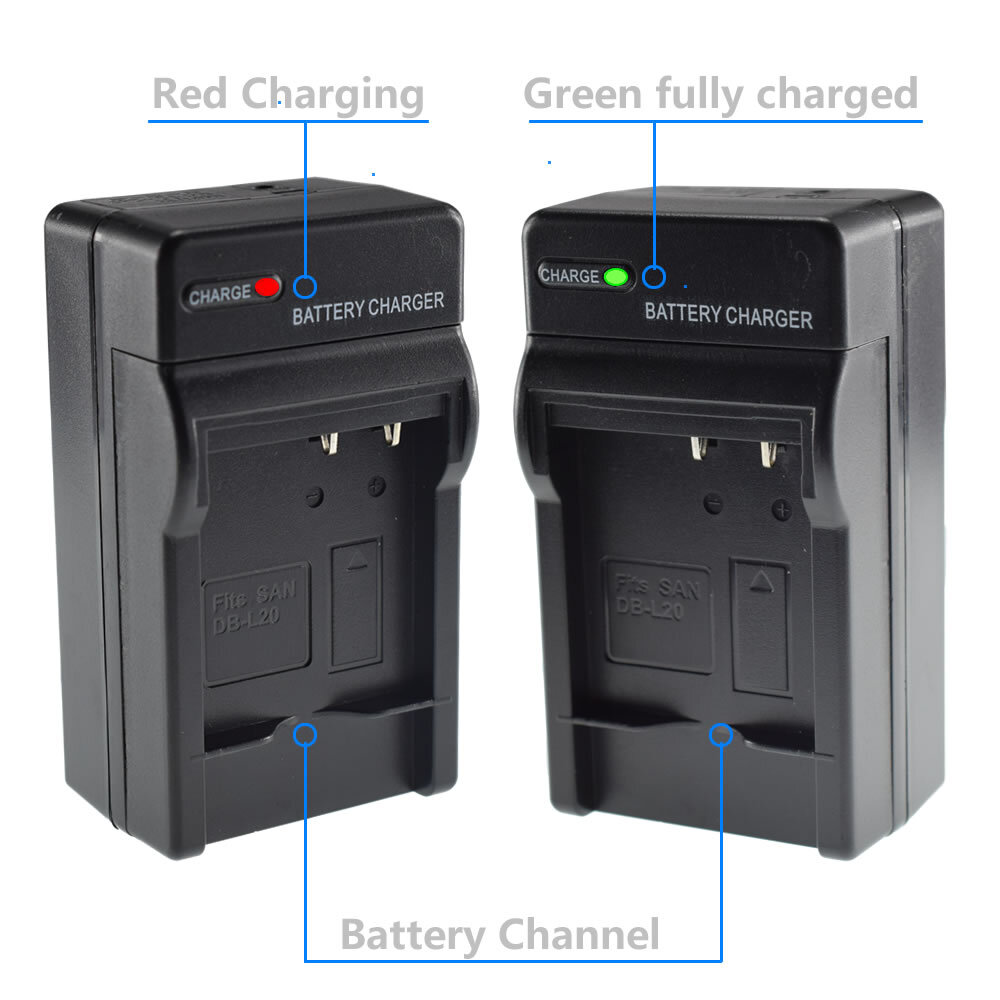 Vhbw Batteria Compatibile Sanyo Xacti VPC-C6, C40, J4, 550mAh, 3.6V, Li-Ion, Sostituisce DB-L20 - 2