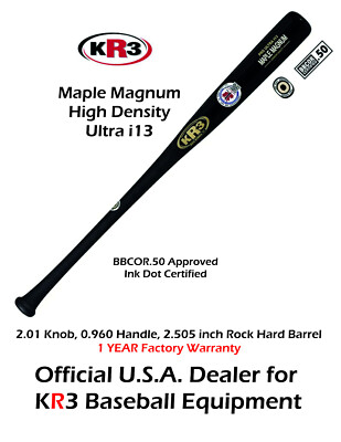 KR3 i13 32 in Pro Ultra Maple Magnum Composite Wood Baseball Bat 1 Year Warranty