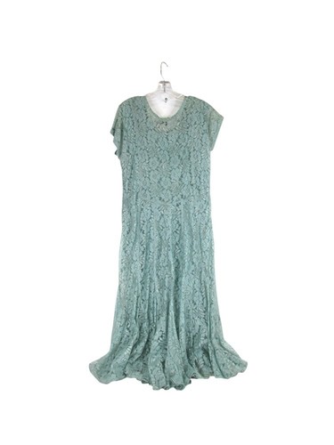 Nostalgia Peppermint Green Lace Dress, Vintage - Picture 5 of 10