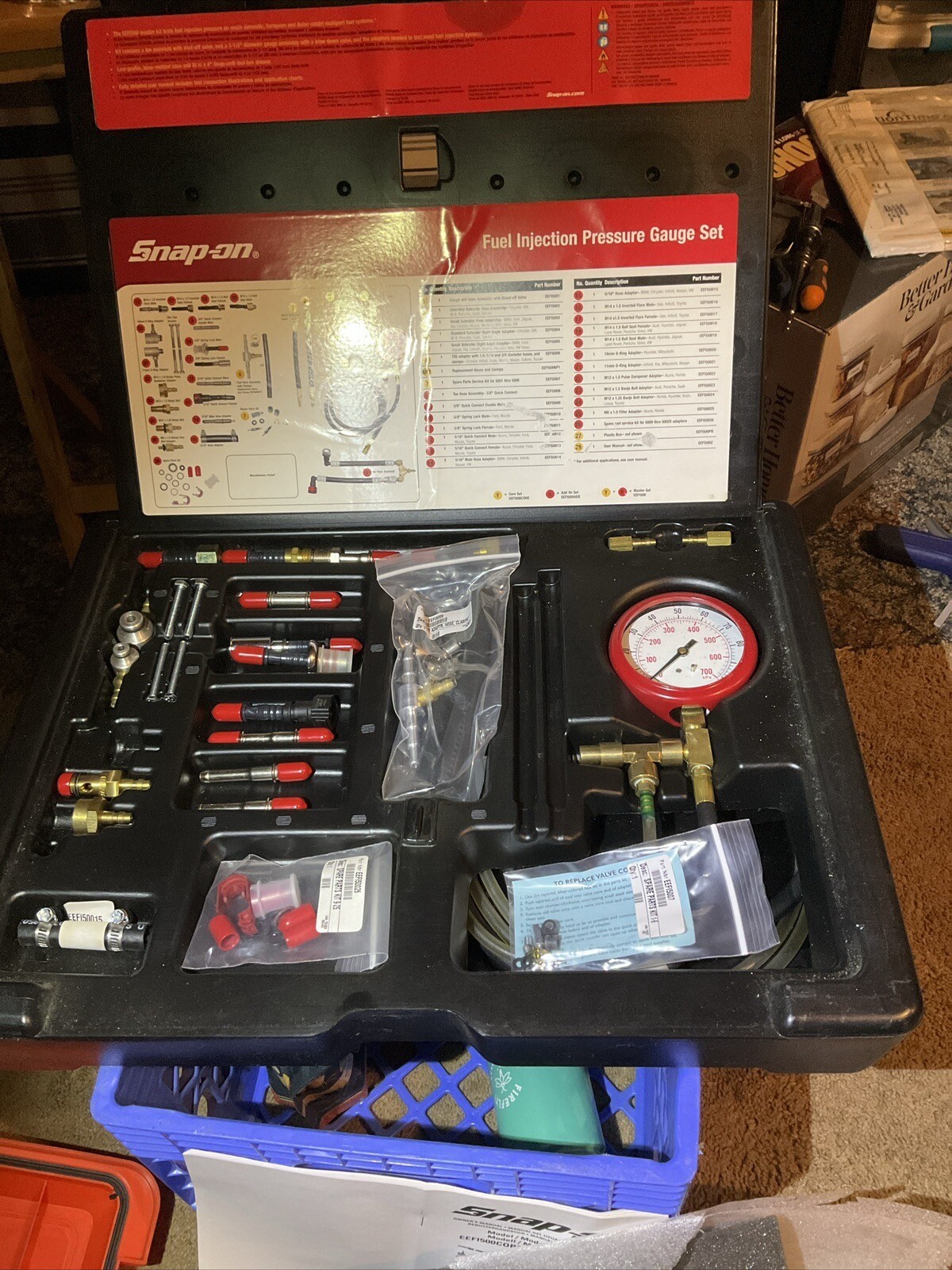 Snapon Tools Master Fuel Injection Pressure Gauge Test Kit Set EEF1500