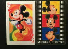 Swap Playing Card   MICKEY MOUSE   Five of Diamonds   MICKEY UNLIMITED