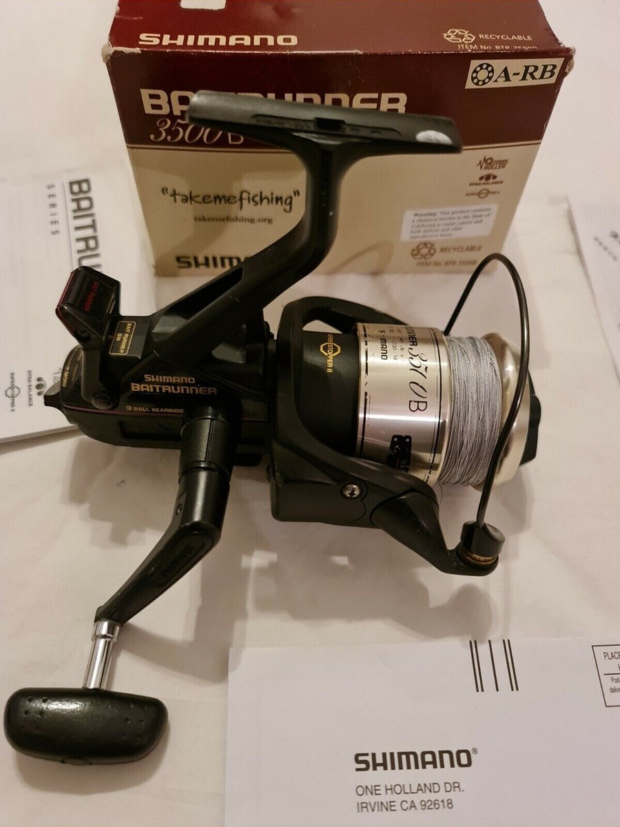 shimano 3500b baitruner reel 2 x Baitrunner 3500 Old School Vintage Carp Fishing Reels. Cir Vintage Carp Fishing Tackle forged aluminium spool 3 x Shimano Triton Sea