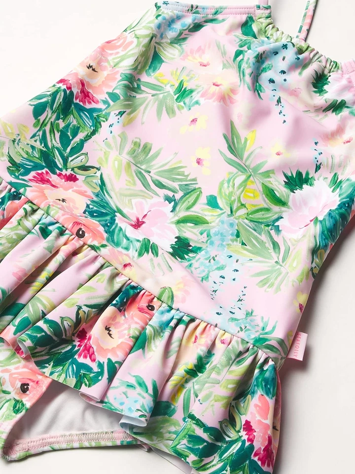 Traje de baño Seafolly 293049 con delantal delantero sin mangas de una pieza para niñas talla 6 Foto 3 de 3