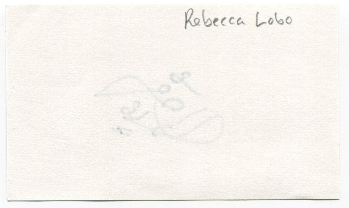 WNBA Rebecca Lobo HOF サイン入り写真 Rebecca Lobo Signed 3x5 Index Card Autographed WNBA