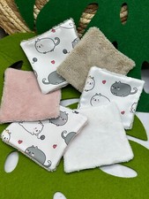 Lingettes bébé lavable motifs chatons , lot de 8 et plus - ATELIERSDISA
