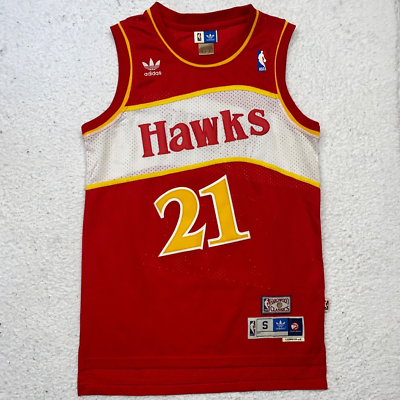 Dominique Wilkins #21 Atlanta Hawks 86-87 Adidas Hardwood Size S L 
