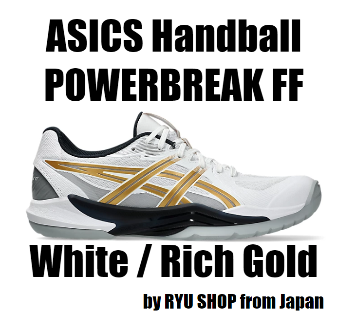 ASICS Handball Shoes POWERBREAK FF 1071A101.101 White / Rich Gold