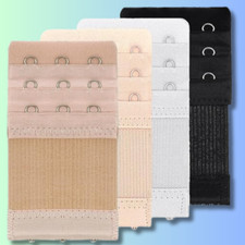 Set Of 4 Bra Extender 3 Hooks with Elastic 3 Rows