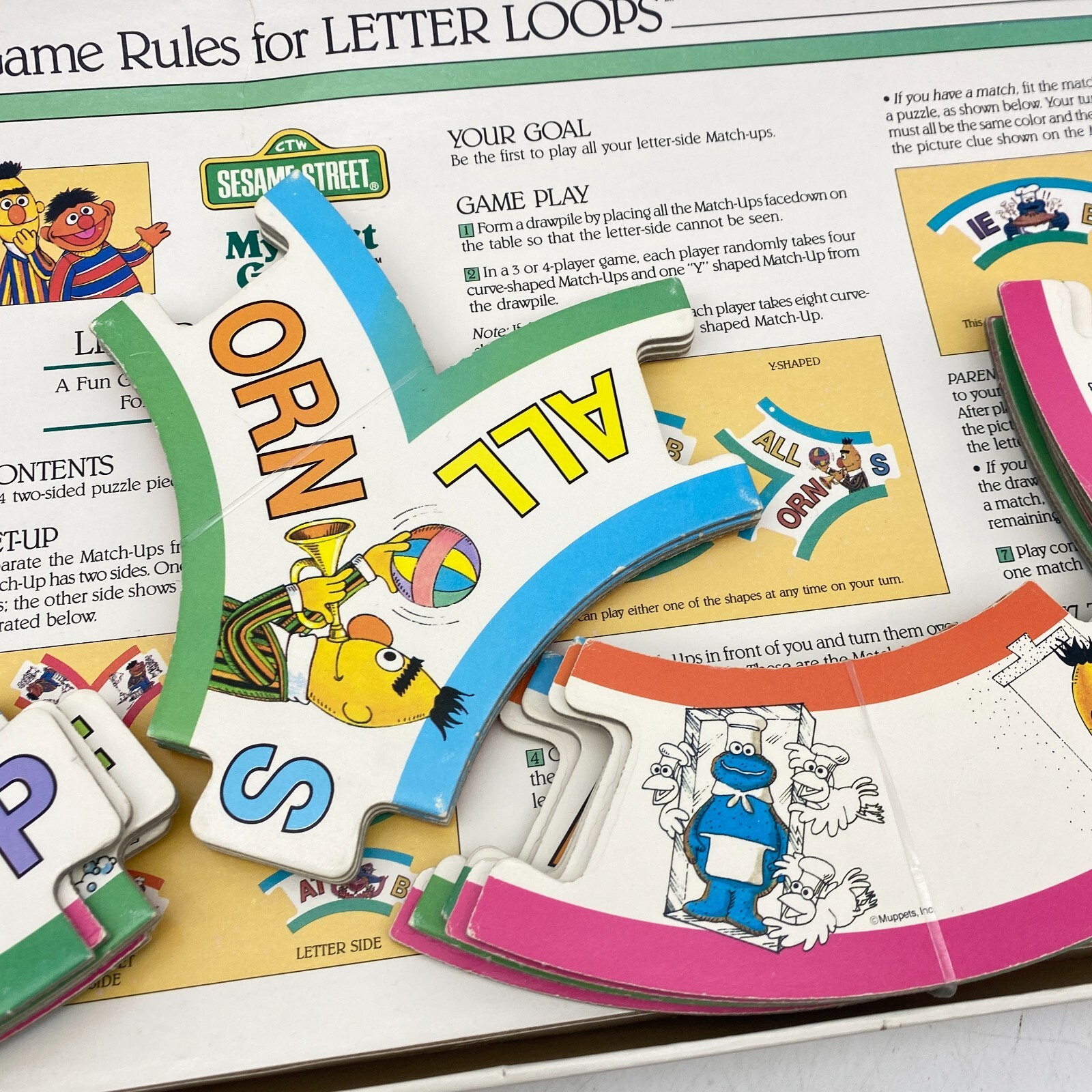 Sesame Street My First Games Letter Loops COMPLETE Vintage 1987