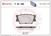 Bremsbelagsatz Scheibenbremse Prime Brembo P 83 089 FüR Toyota Lexus RAV ES 3 4