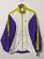 Vtg Nike Track Womens M 8-10 Jacket Purple Green 90s see photos
