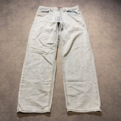 Empyre Jeans Mens 32 Relaxed Denim Light Wash Straight Fit Baggy Skate Grunge