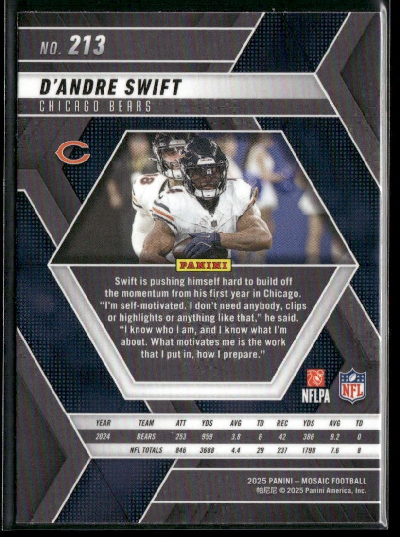 D'Andre Swift 2025 Panini Mosaic #213 | eBay