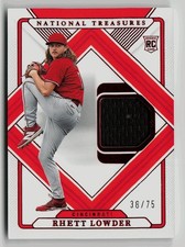 2025 Panini National Treasures - Treasured Threads Rhett Lowder #TT-RL Re /75 JS