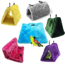 Bird Parrot Hammock Hanging Cave Cage Plush Snuggle Happy Hut Tent Bed Bunk Toys