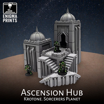 Ascension Hub - 28mm 3d Printed Space Egyptian Sci-Fi Tabletop Wargaming Terrain