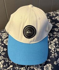 Men  s Quiksilver White SnapBack Hat, Size 55cm VEUC