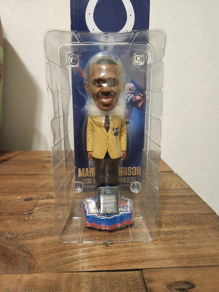 Marvin Harrison Indianapolis Colts Exclusivo Salón de la fama Bobblehead NFL Fútbol Foto 2 de 4