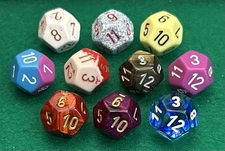 Chessex dice lot - D12 - Twelve-sided Dice