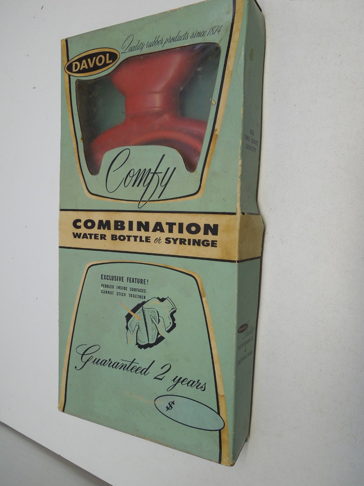 A PAIR of VINTAGE DAVOL COMFY WATER BOTTLE/SYRINGE COMBINATION #12