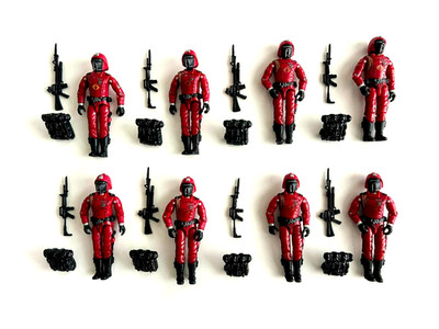 Lot of 8 - GI Joe 2004 Valor vs Venom Crimson Guard Force  Set 100% Complete