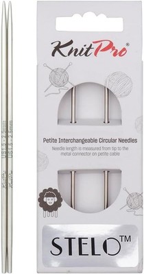 KnitPro Stelo Petite Interchangeable Circular Knitting Needles 3'' Size 0-2
