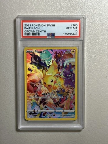 PSA 10 Gem Mint  Pikachu Crown Zenith 160/159 2023 Swsh Secret Pokémon TCG