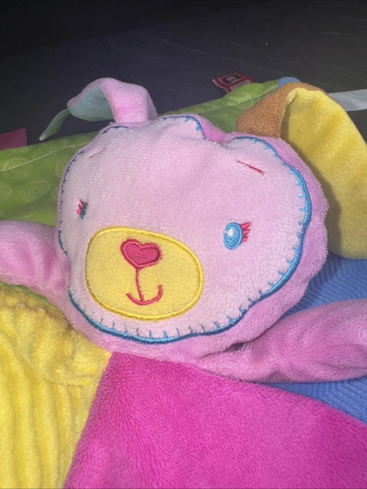 Taggies Multicolor Conejito Lovey 14" Peluche Animal Bebé Juguete Manta Foto 3 de 4
