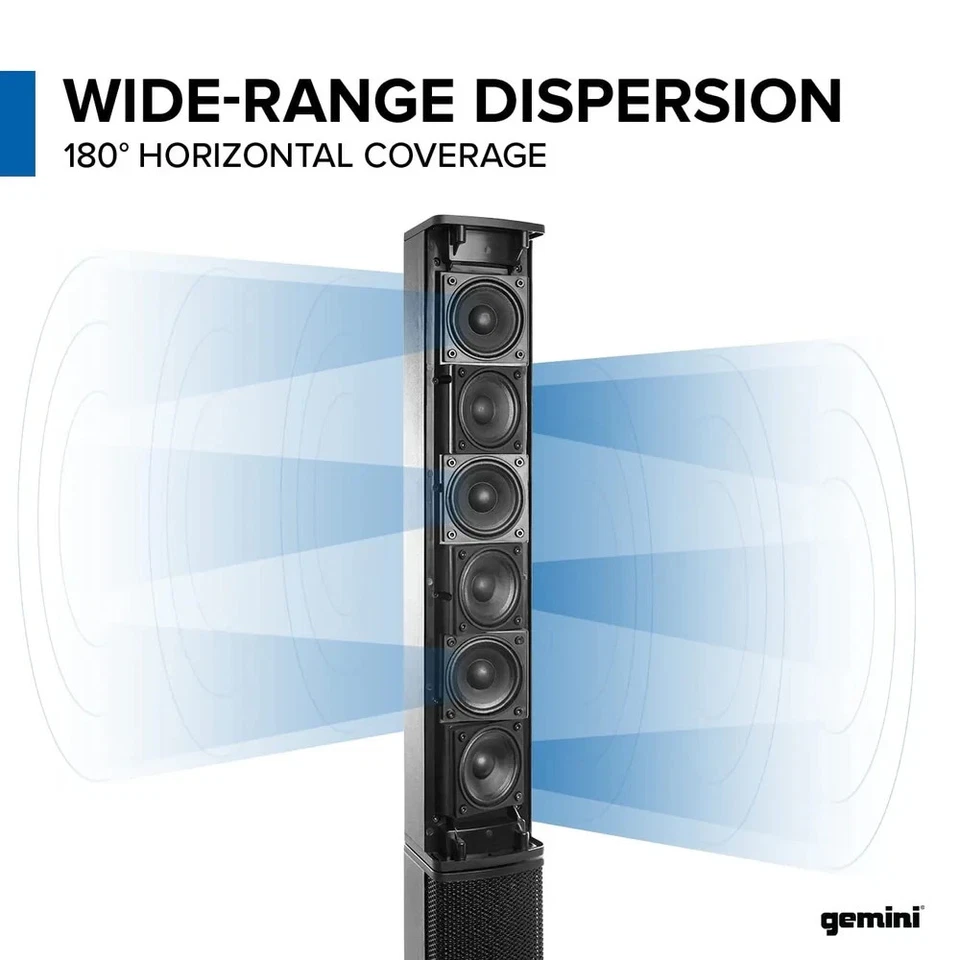 Gemini WPX-900TOGO 1000W Battery Powered Bluetooth Line Array Speaker System - Image 3 of 4