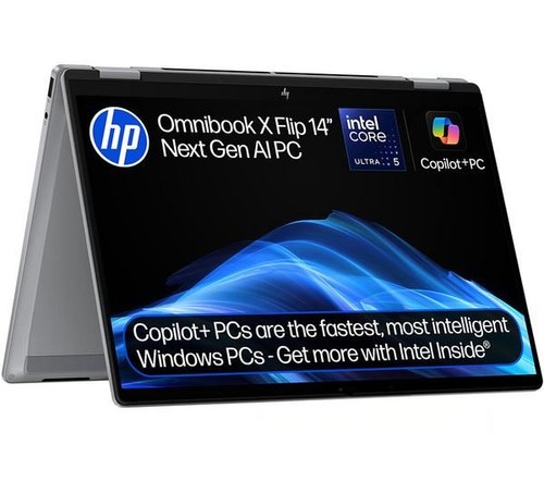 HP OmniBook X Flip 14" 2 in 1 Laptop, Intel Core Ultra 5, 512 GB SSD - Picture 1 of 3