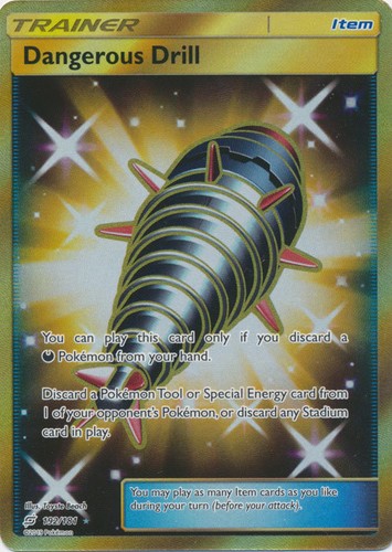 NM-Mint Dangerous Drill - 192/181 - Secret Rare Pokemon Team Up