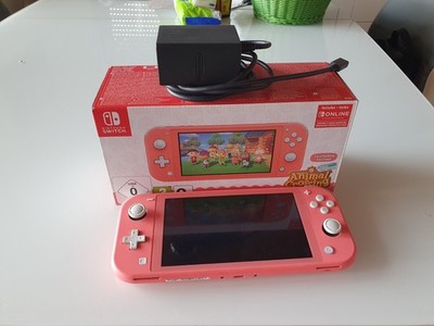 Nintendo Switch Lite Koralle, OVP, Original Kabel, Nintendo 128 GB SD Karte