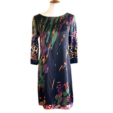 Elie Tahari 100% Silk Abstract Print Shift Dress | Size Small | Y2K-2010s