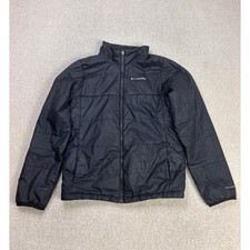 Columbia Kids Black Omni-Heat Interchange Puffer Jacket Size L 14/16 Full Zip