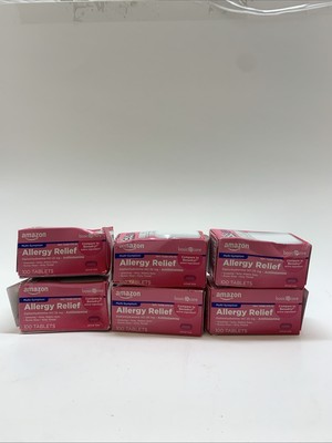6x Amazon Basic Care Allergy Relief Diphenhydramine HCl 25 100c (600 Total) 5/26
