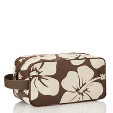 NWT Aloha Collection Hana Hou Dopp Kit In Sandstone / Coconut Print