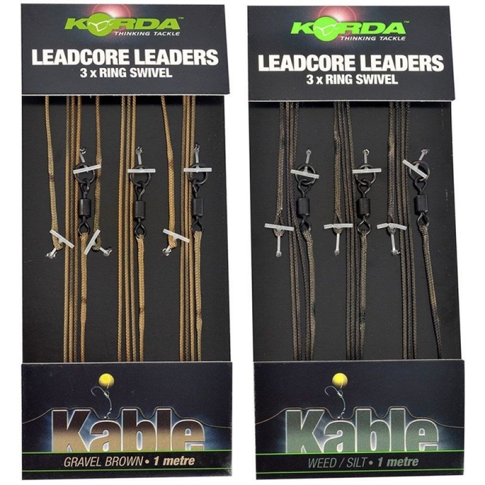 Korda Leadcore Leader - Ring Swivel Gravel 1m DISC