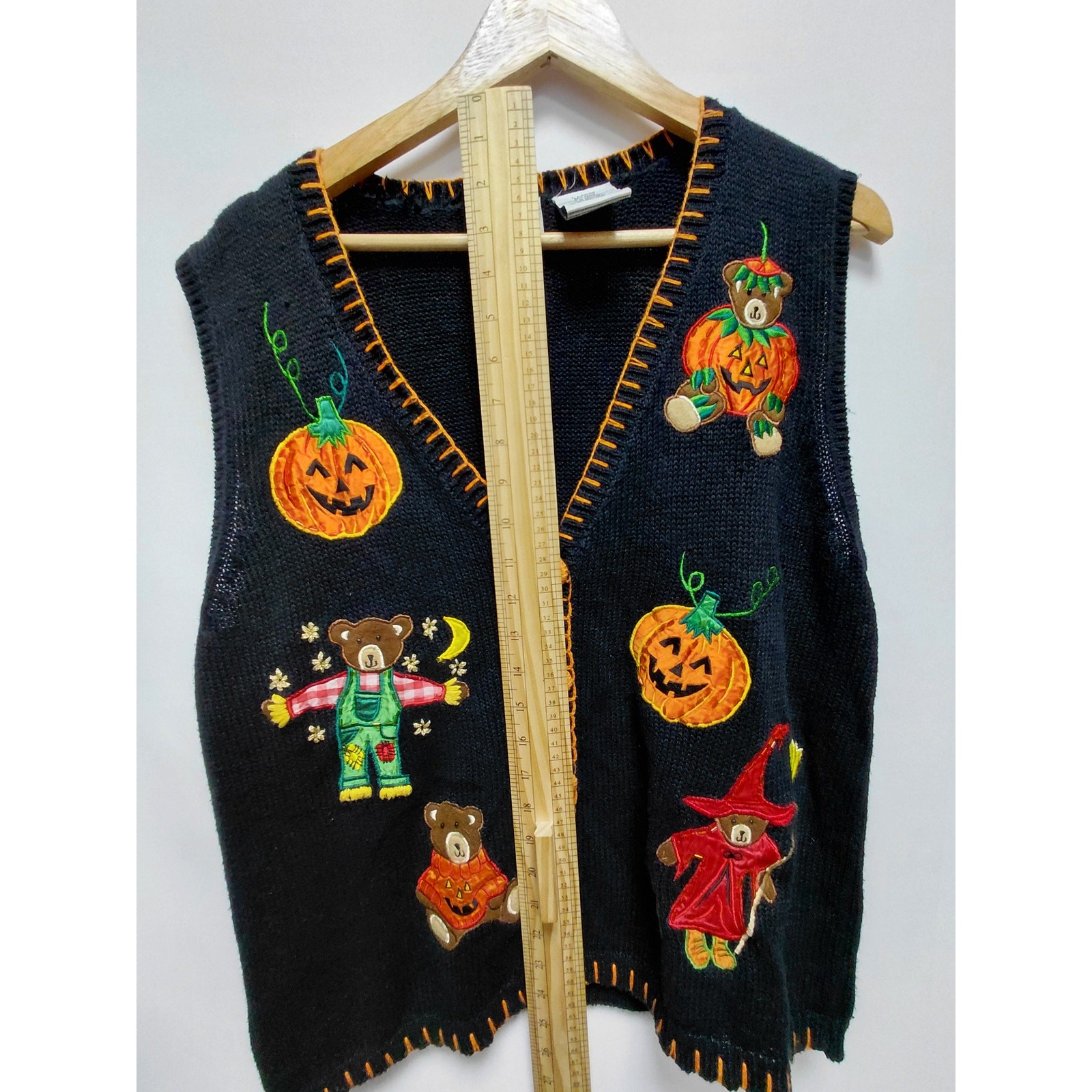 Vintage Basic Editions Halloween Bear Pumpkin Swe… - image 9