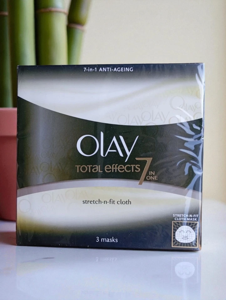Olay Total Effects Mask 7-in-1 Anti-Ageing 3 Stretching Cloth Masks X2 - Image 2 of 2