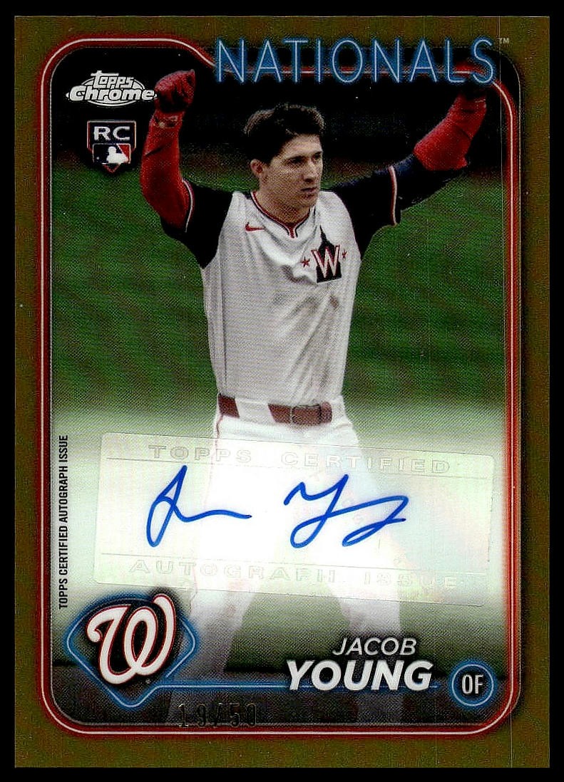 2024 Topps Chrome Update GOLD #/50 / Jacob Young ROOKIE AUTO/50