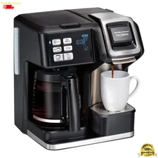 Hamilton Beach FlexBrew 2-Way Coffee Maker Single Serve & 12-Cup Carafe Brewer
