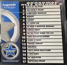 3 BROADWAY LEGENDS  KARAOKE CDG LOT MAIL