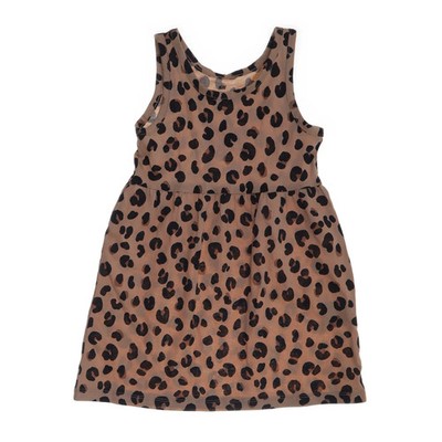 H&M, Kleid, Größe: 92, Beige, Baumwolle, Leopard, Mädchen #m6e