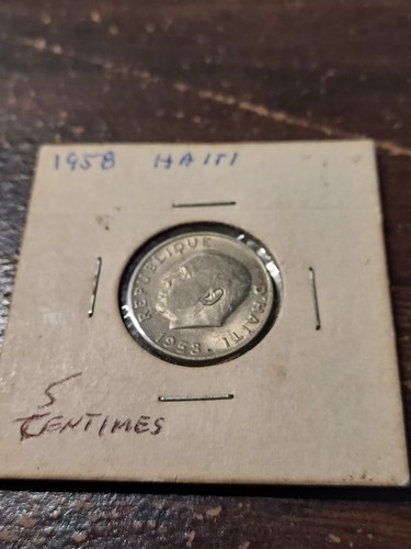 1958 Haiti 5 Centimes Coin Lot 652