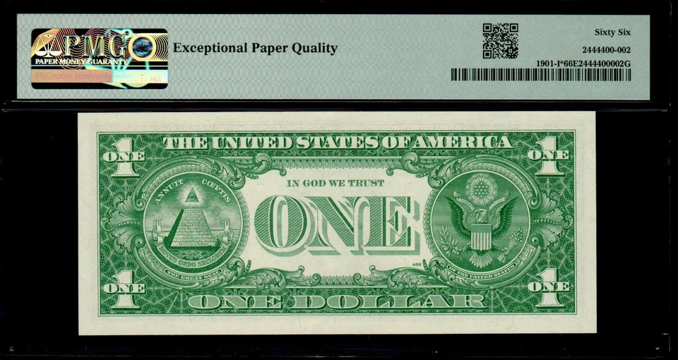 1963A $1 MINNEAPOLIS STAR NOTE PMG 66 EPQ Fr 1901-I* Gem UNC I00093261* FRN I/* - Image 2 of 2